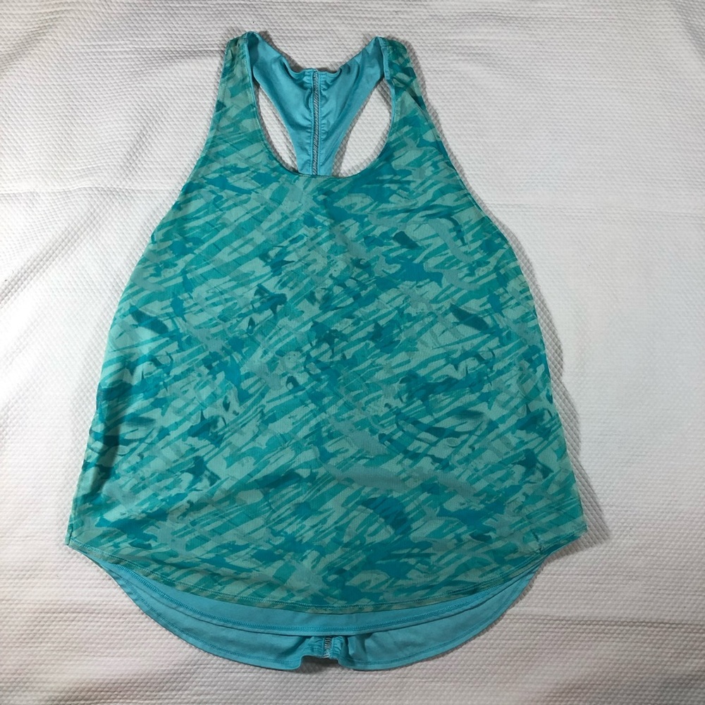 Calia Athletic Racerback Tank Reversible Medium Turquoise